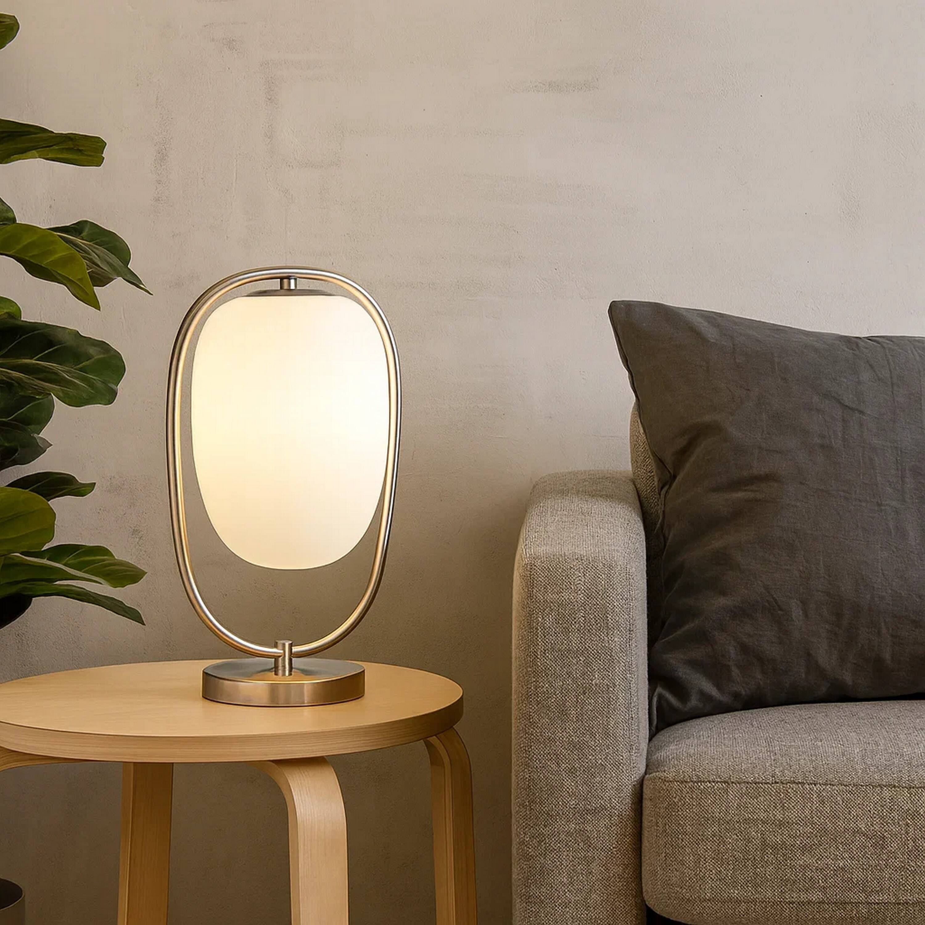 Manhattan Lane Raze 17 Inch Table Lamp, LED Light, Modern Globe Shade ...