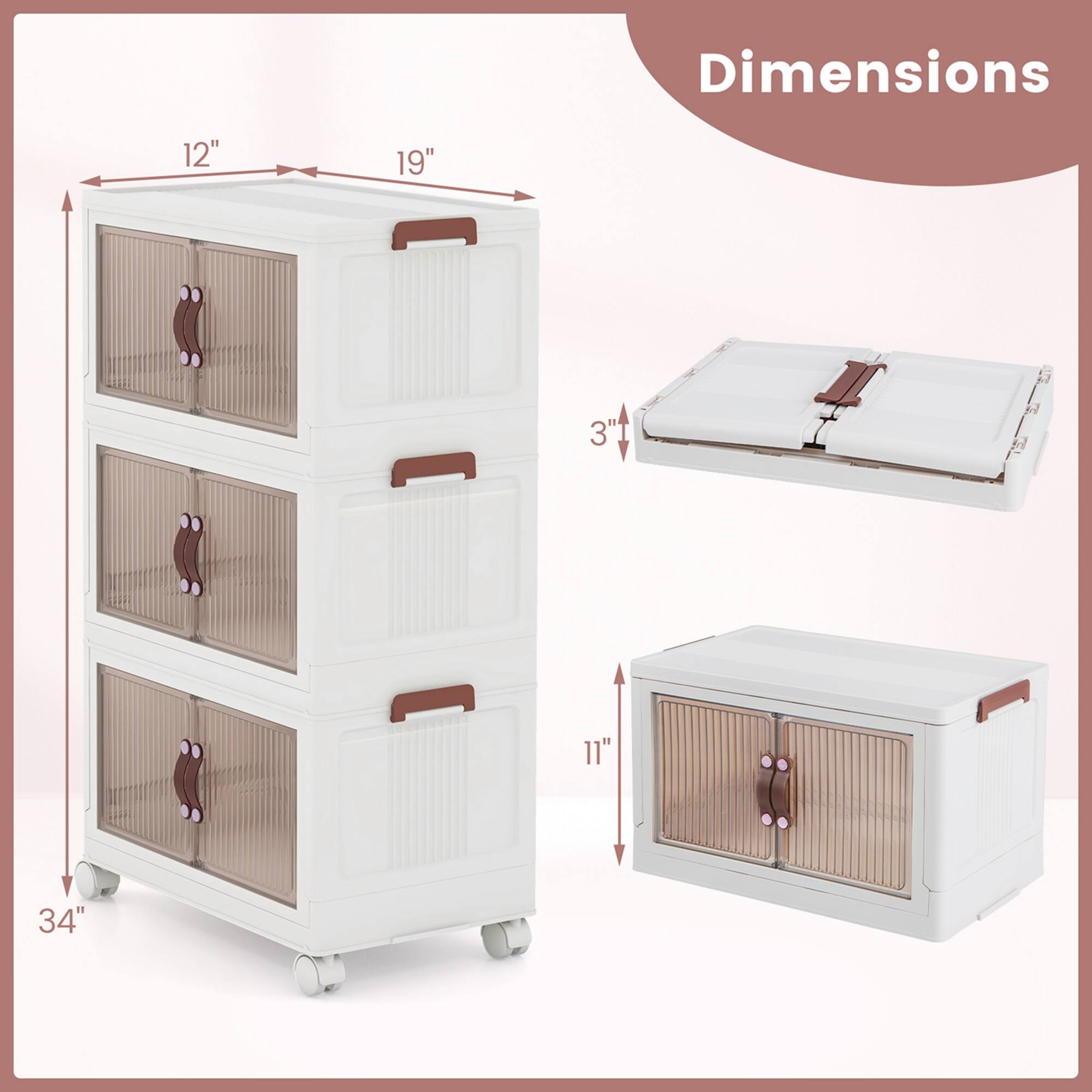 Dimensions
12"
19"
3"
34"