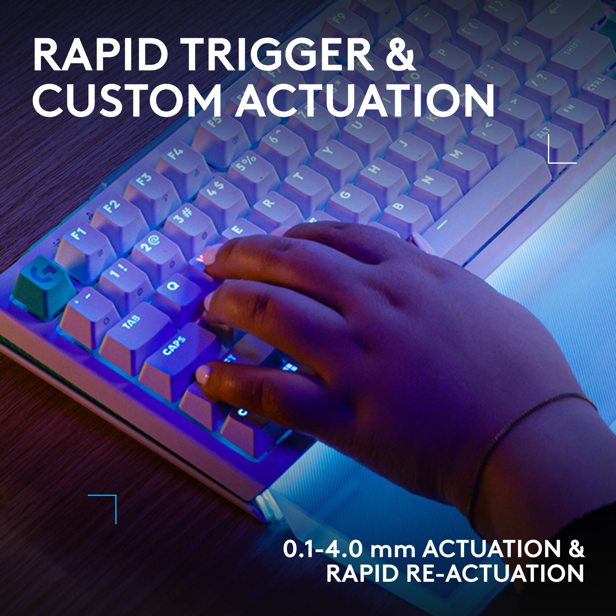 RAPID TRIGGER & CUSTOM ACTUATION

0.1-4.0 mm ACTUATION & RAPID RE-ACTUATION
