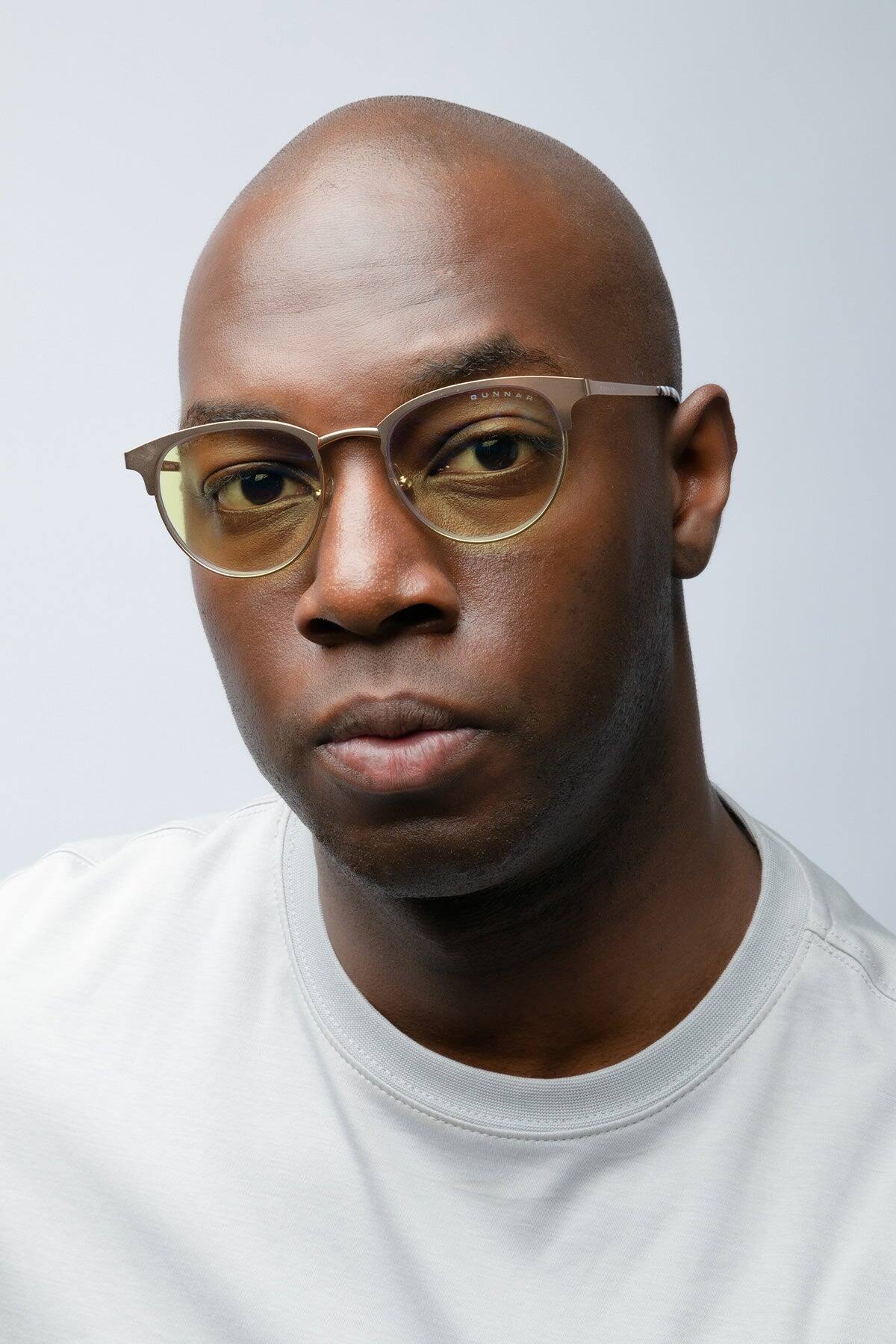 Back. GUNNAR - GUNNAR Computer Glasses  -  Apex, Gold/Marble, Clear Lens - Blue Light Blocking, Relieve Dry Eye, Anti Glare - Gold/Marble.