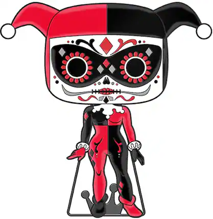 Front. Funko - FUNKO POP! PINS: DC Comics Day of the Dead - Harley Quinn - APPAREL - Multicolor.