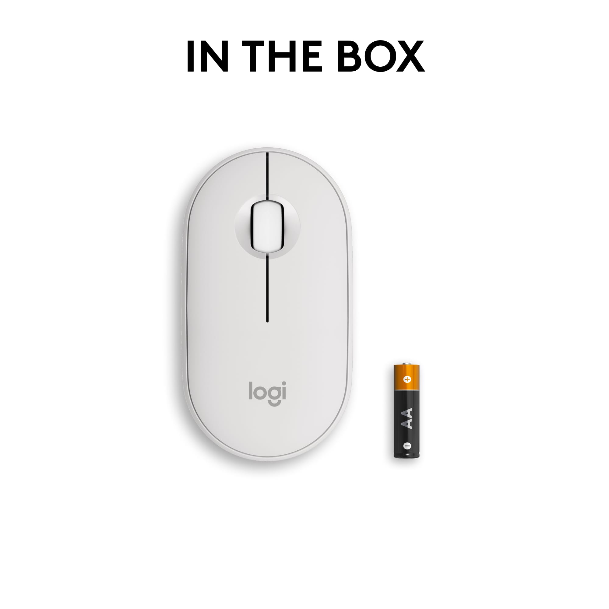 In the box, Logi + AA.