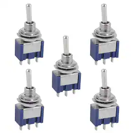 Kitcheniva - 5-Pack Mini Toggle Switch SPDT - Blue