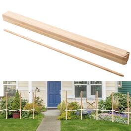VEVOR - Wooden Garden Stakes, 25 Pcs 48x0.5x0.69 in Survey Grading Stakes, Garden Ground Stake with Sharp Point - Natural wood color