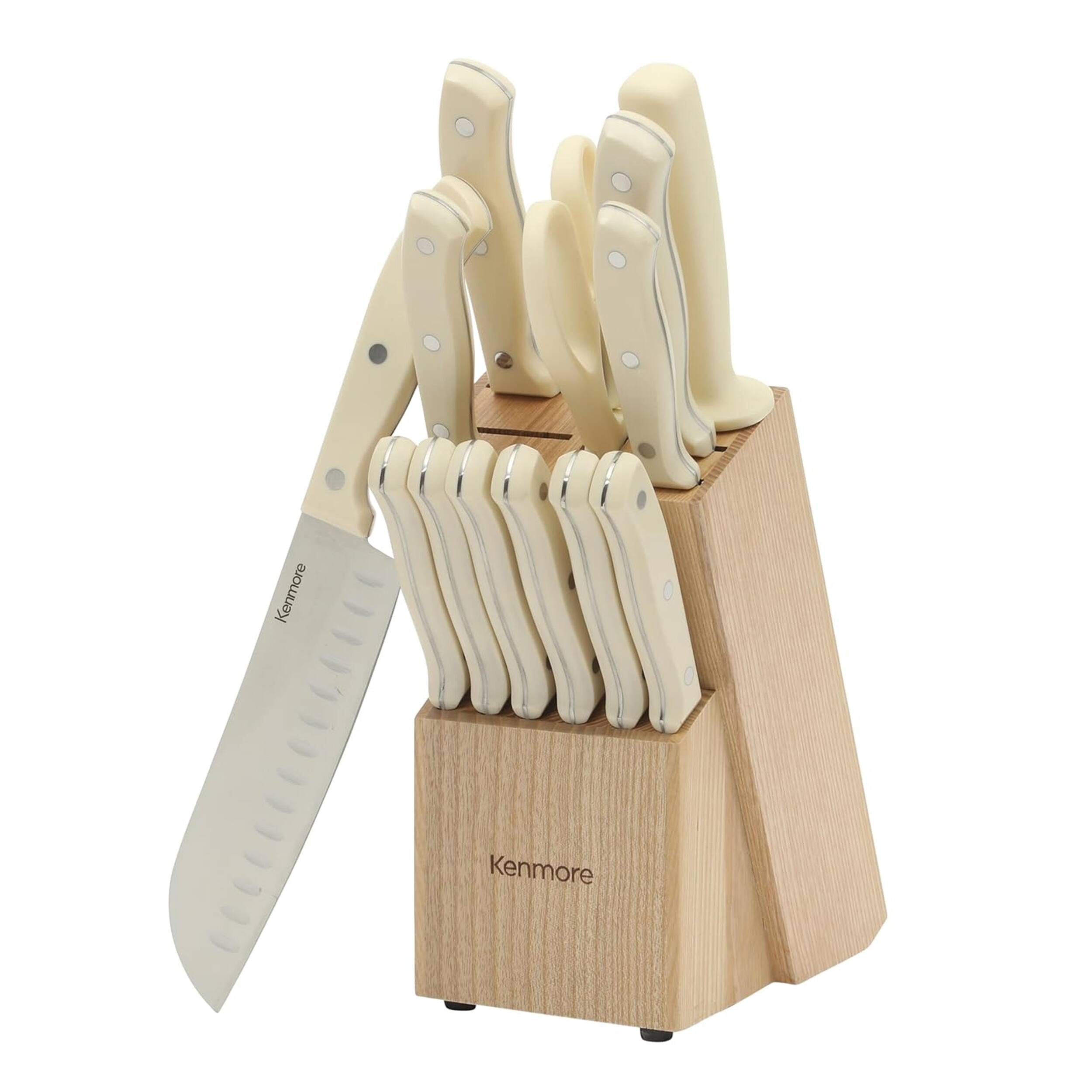 Kenmore Kane 14 Piece Stainless Steel Cutlery With Ashwood Storage ...