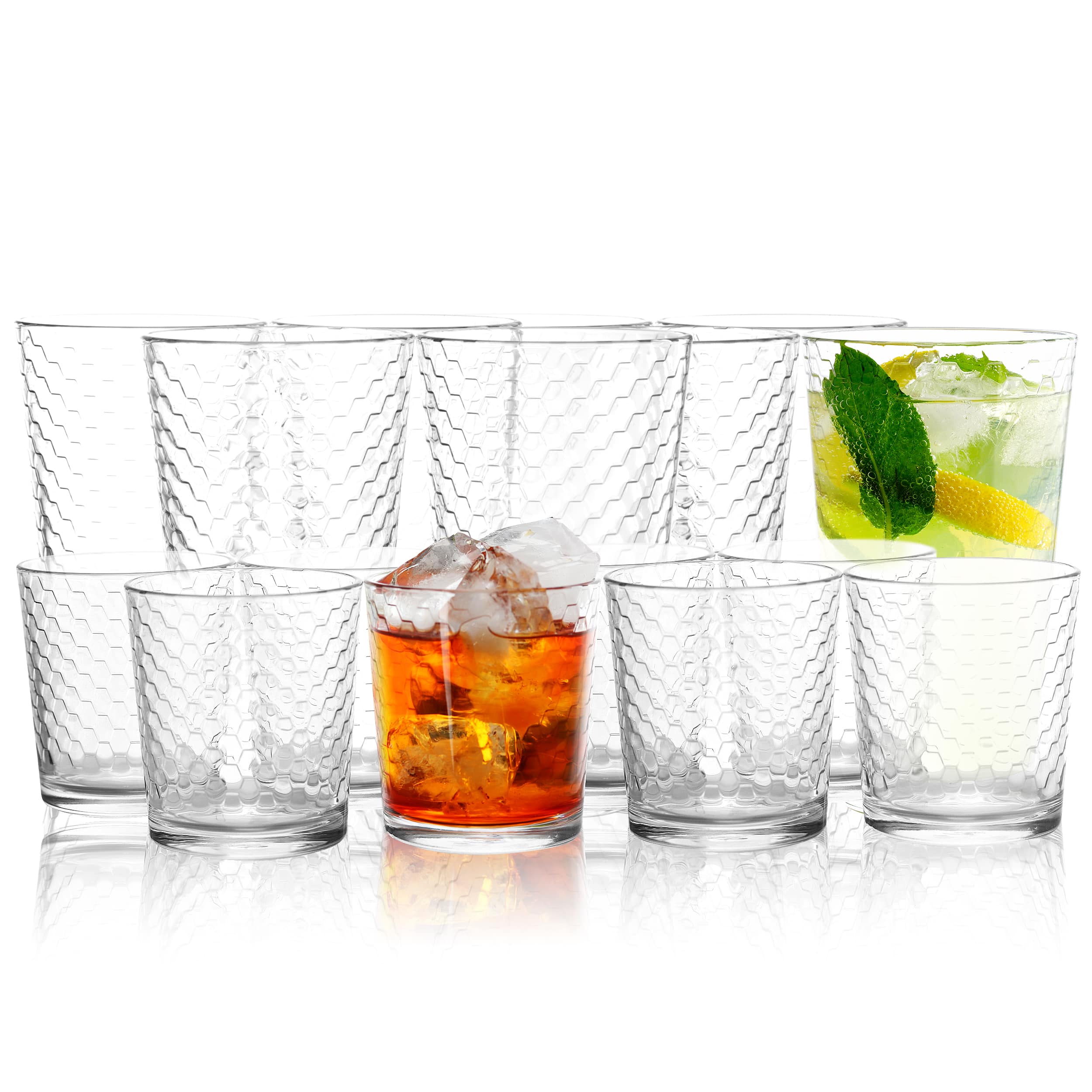Pasabahce - 16 Piece Horizon Double Old Fashioned and Tumbler Glass Set - Clear price history on PriceWatchPro