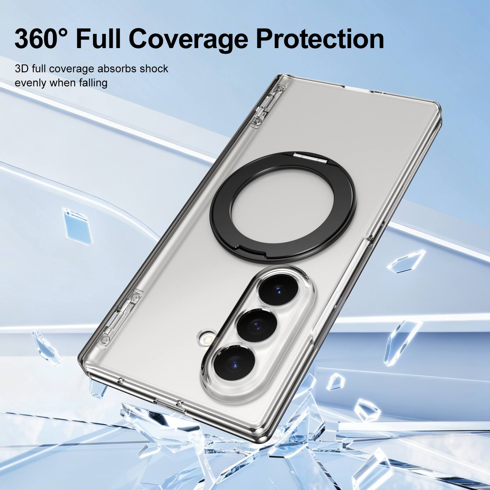 360° Full Coverage Protection  
3D full coverage absorbs shock evenly when falling