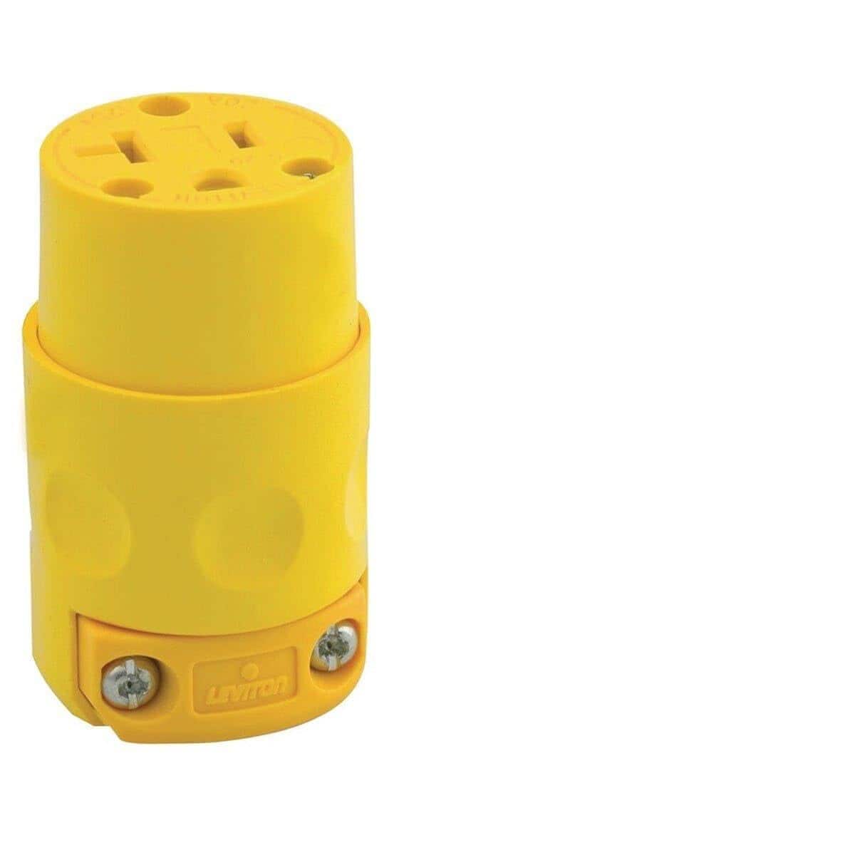 Leviton - 20A 125V Connector - Yellow