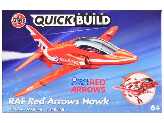AIX AIRFIX QUICK BUILD D ROYAL AIR FORCE RED ARROWS RAF Red Arrows Hawk No Glue - No Paint - Just Build! a2044 CALLLE 6+