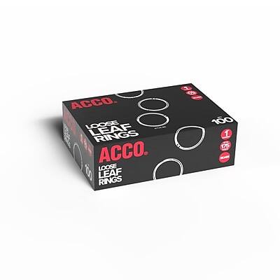 ACCO.  
LOOSE LEAF RINGS  
ACCO.  
LOOSE LEAF RINGS  
100