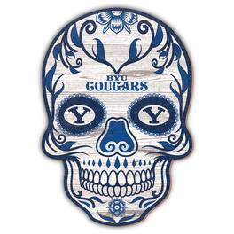 Fan Creations - BYU Cougars 12'' Sugar Skull Sign - Multicolor