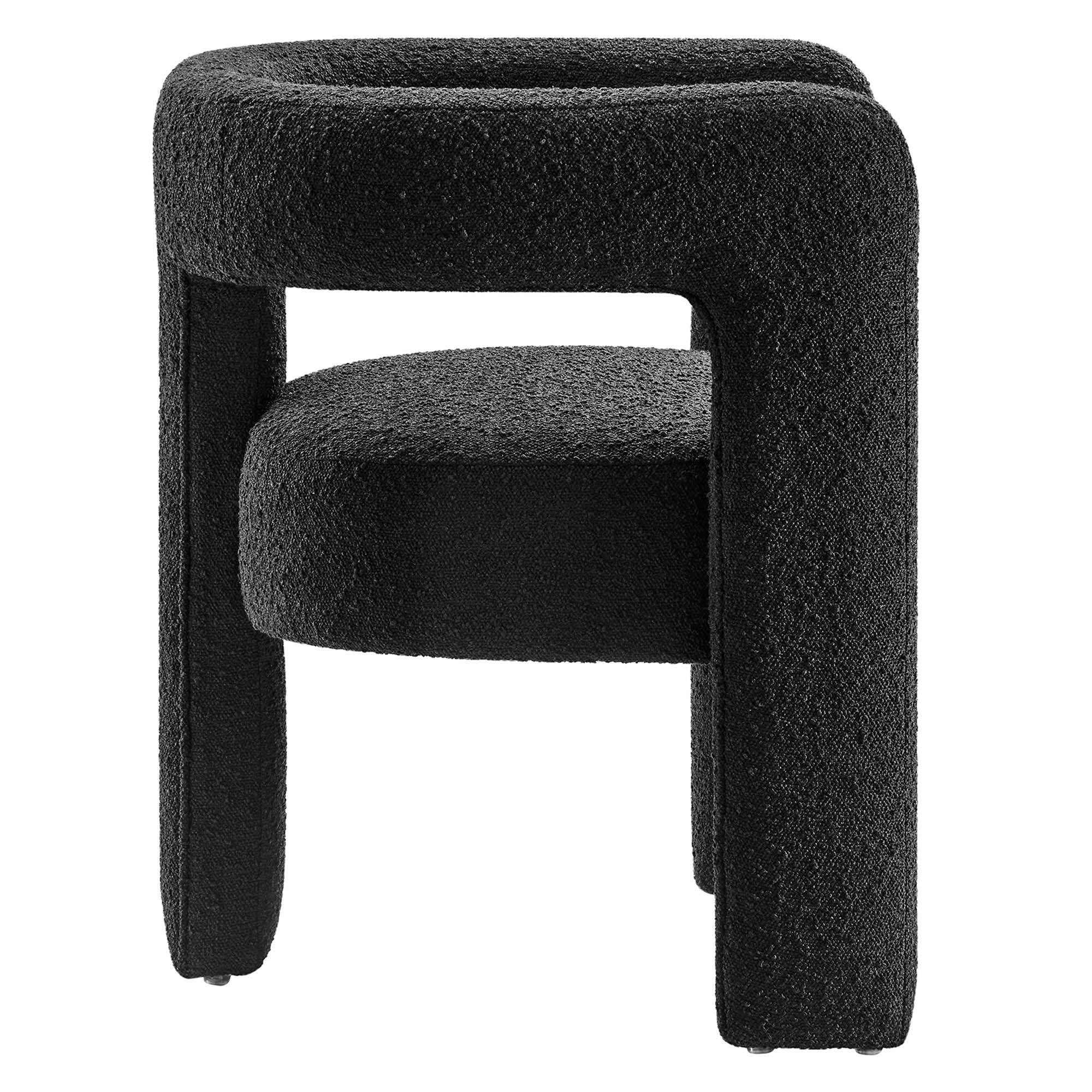 Back. Modway - Kayla Boucle Upholstered Armchair by Modway - Black.