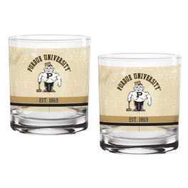 Indigo Falls - Purdue Boilermakers Two-Pack 14oz. Tan Vintage Glass Set - Multicolor