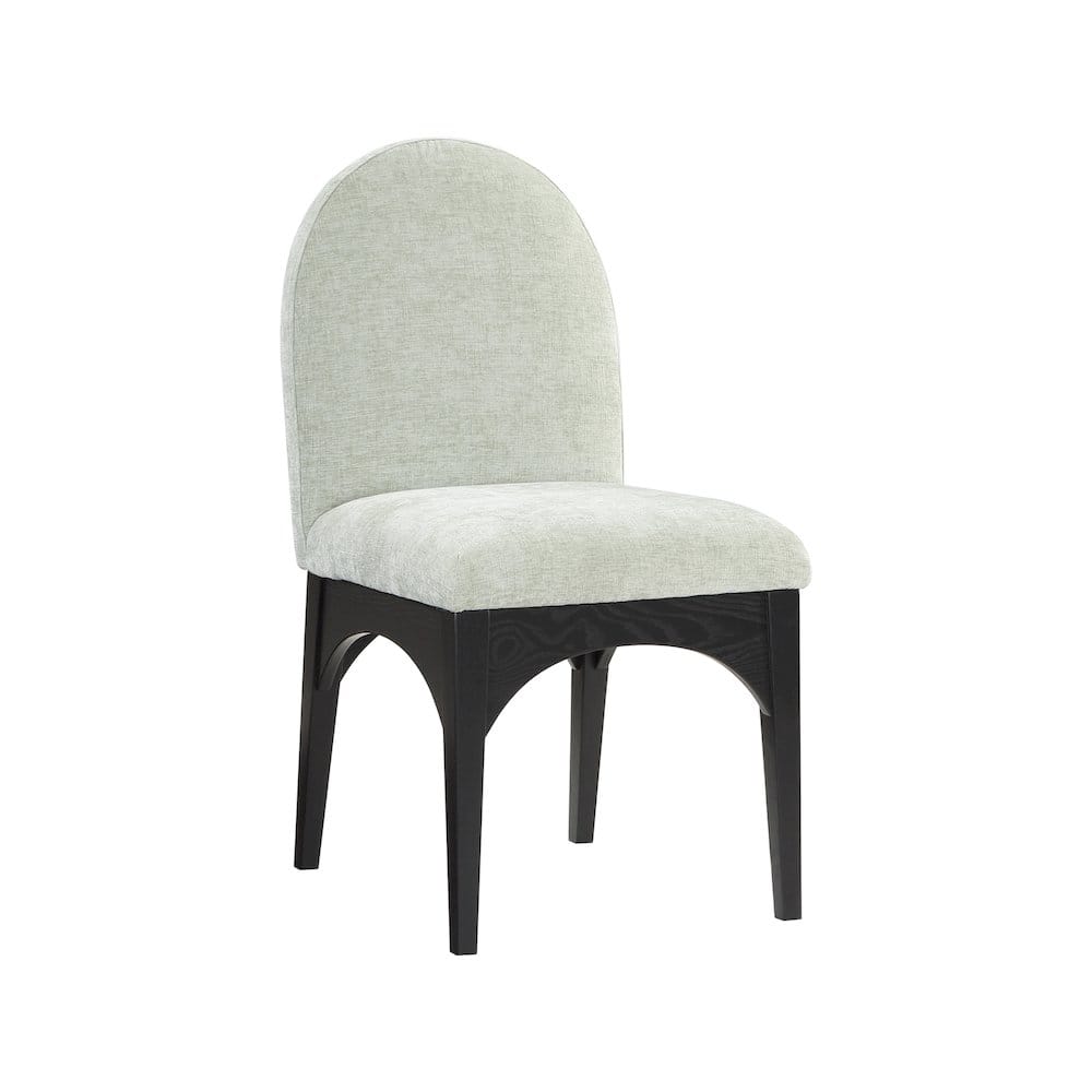 Meridian Furniture - Waldorf Mint Chenille Fabric Dining Chair - Blue - Thumbnail 3