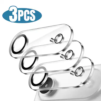 Front. Qixxronics - 3-PACK Qixxronics Camera Lens Protector Compatible with iPhone Air Camera Lens Tempered Glass Protector - Clear.