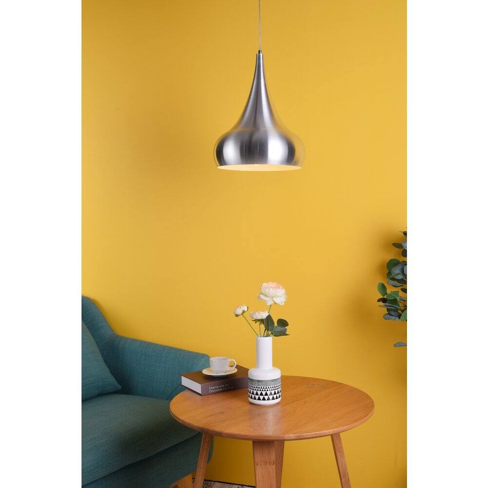 Alt View 4. Living District - Circa 1 Light Burnished Nickel Pendant - Burnished Nickel.
