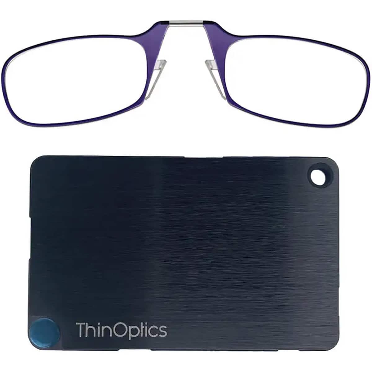 ThinOptics - Readers with Wallet - 1.00 - Purple Frame, Black Wallet - Purple/Black