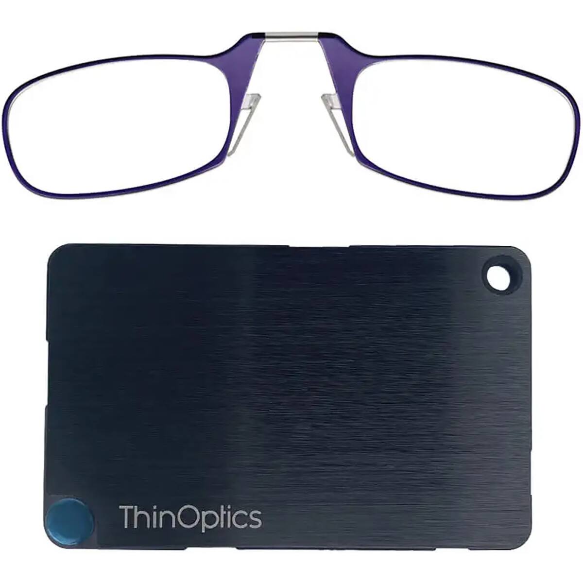 Front. ThinOptics - ThinOptics Readers with Wallet - 1.00 - Purple Frame, Black Wallet - Purple/Black.