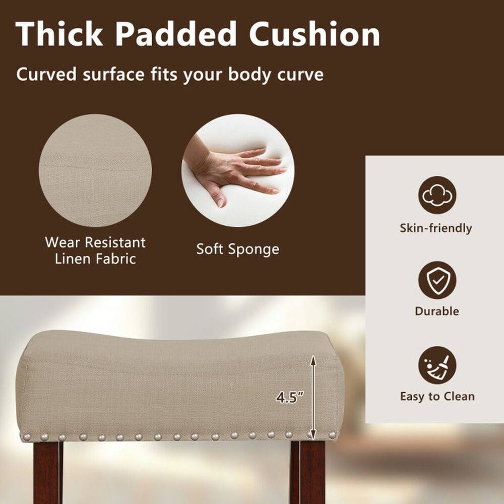 Thick Padded Cushion  
Curved surface fits your body curve  

- Wear Resistant Linen Fabric  
- Soft Sponge  
- Skin-friendly  
- Durable  
- Easy to Clean  

4.5"