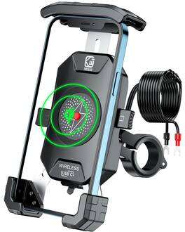 HM 1810 - Phone Mount Holder With Qi 15w Wireless Pd usb c 20w Fast Charging Port Cellphone Cradle Aluminum Alloy - Default