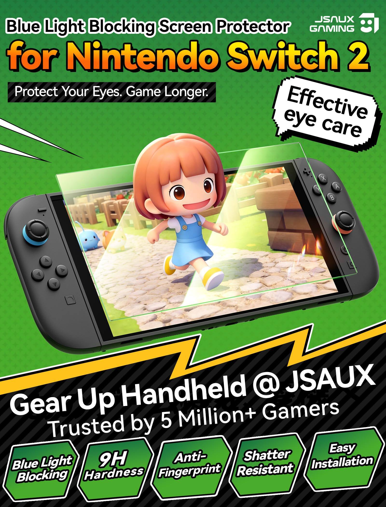 JSAUX Blue Light Filter Screen Protector for Nintendo Switch 2 - Best Buy