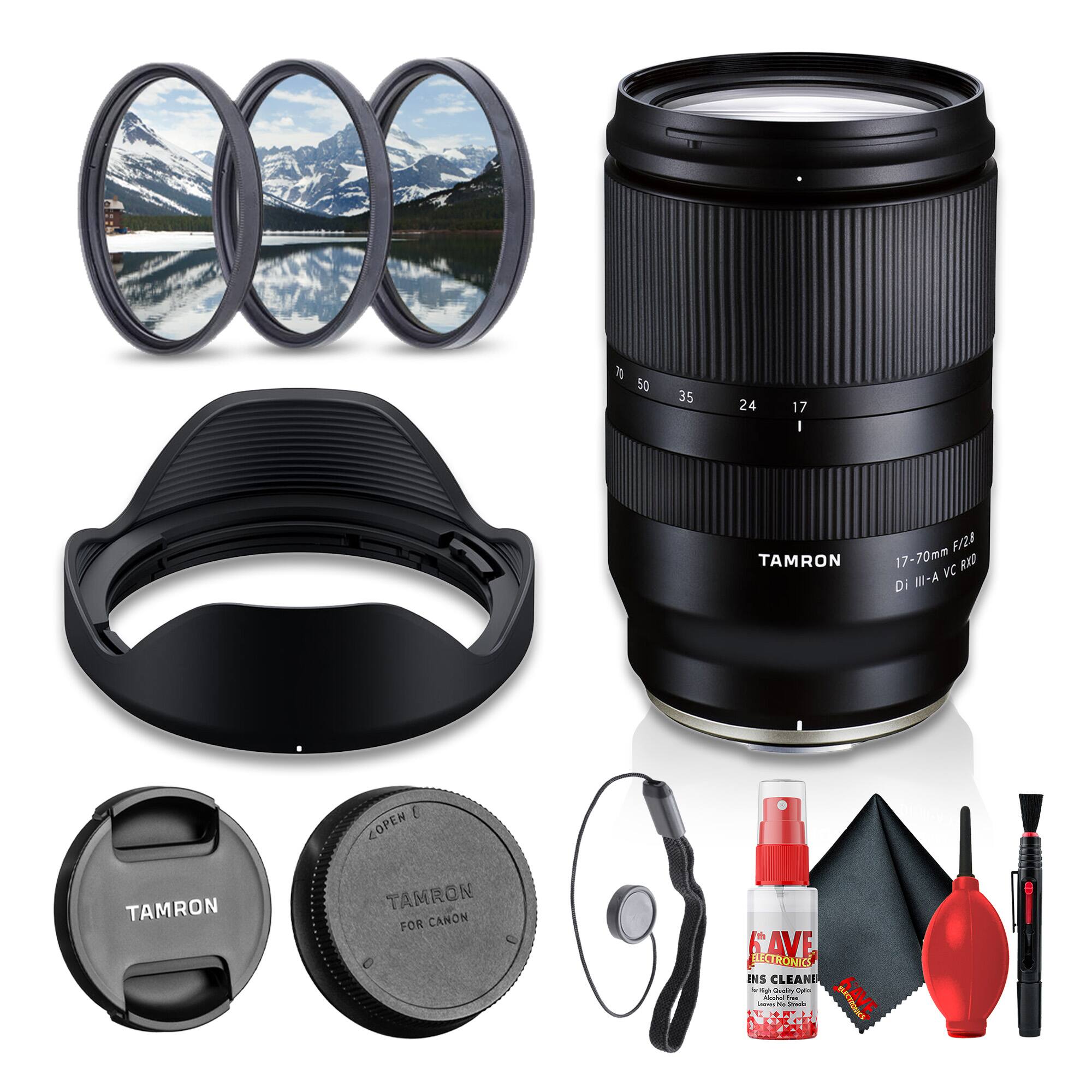 Bundle - Tamron - 17-70mm f/2.8 Di III-A VC RXD Lens for Fujifilm - Black