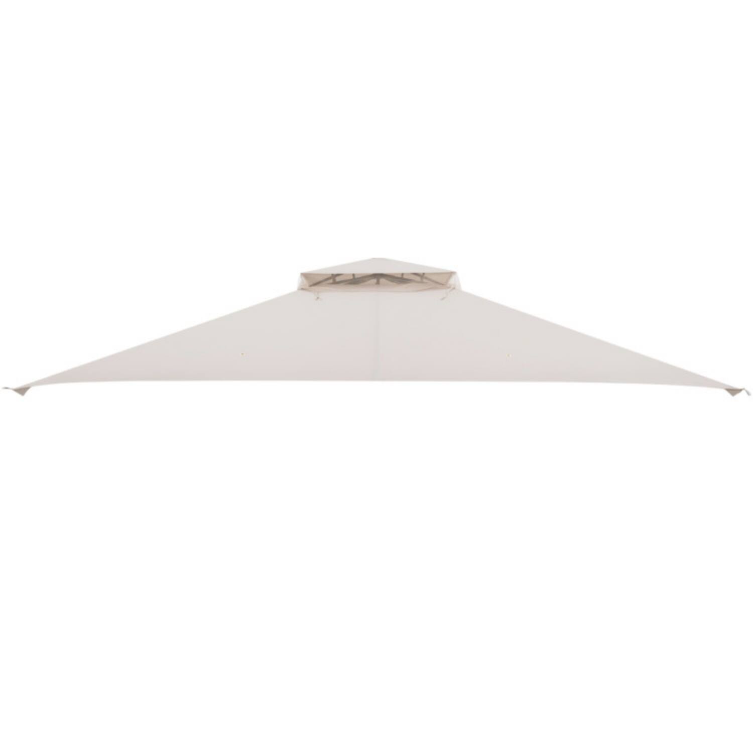 Alt View 4. Mondawe - 10 x 12 FT Gazebo Replacement Canopy Top with Air Vent and Drainage Holes - Beige.