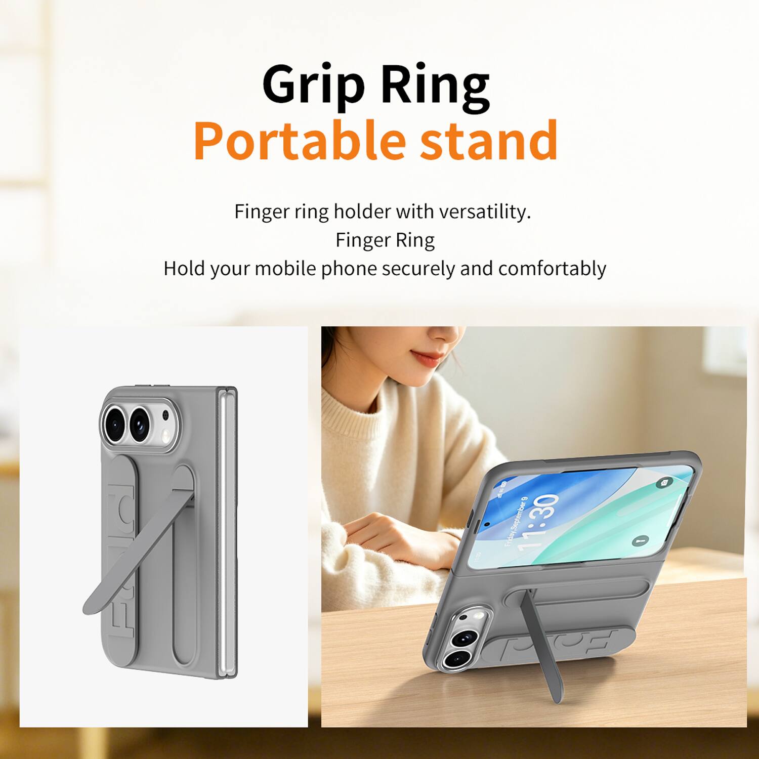 Grip Ring Portable stand

Finger ring holder with versatility. Finger Ring Hold your mobile phone securely and comfortably

Friday, September 9 11:30