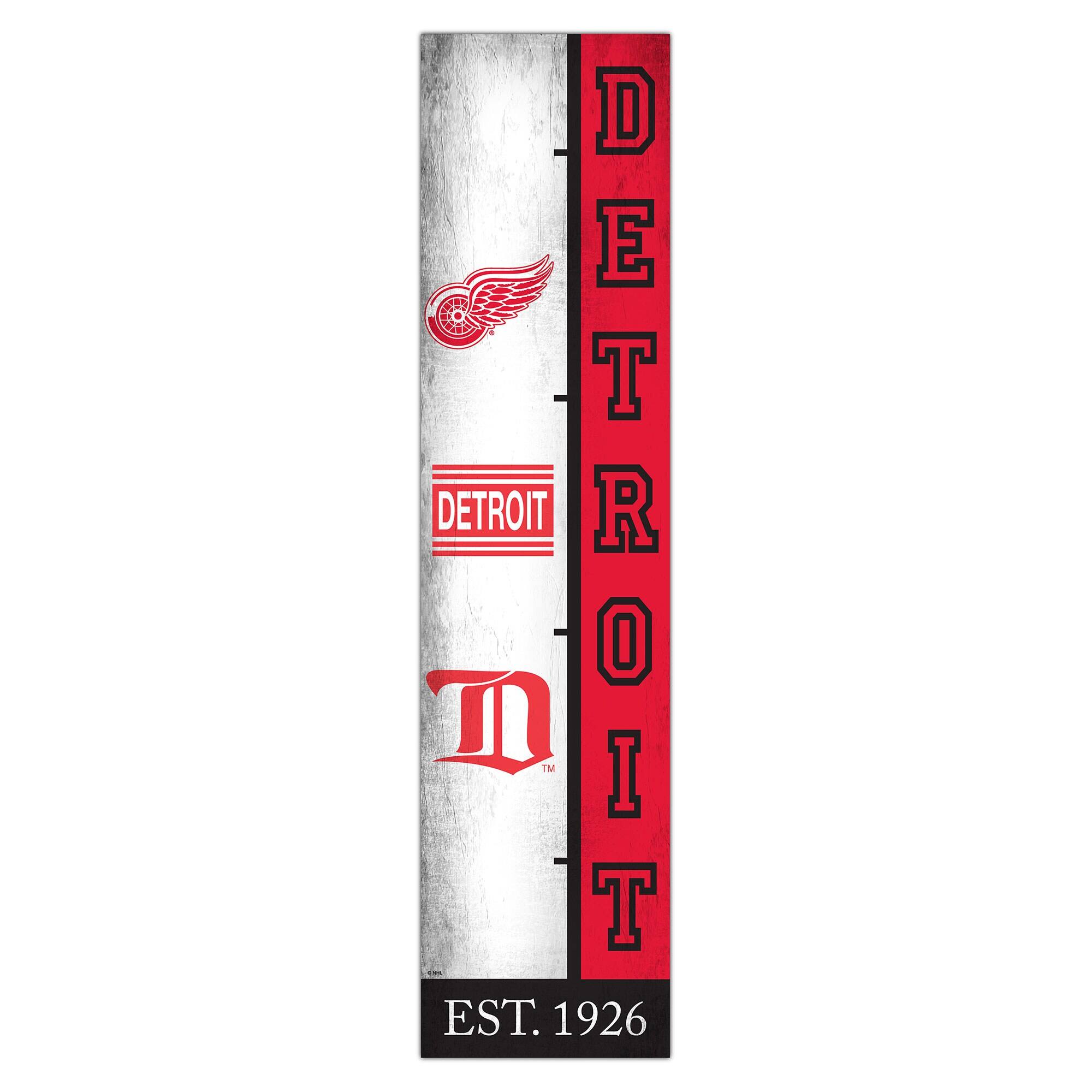 Detroit Red Wings 6" x 24" Progression Wood Sign