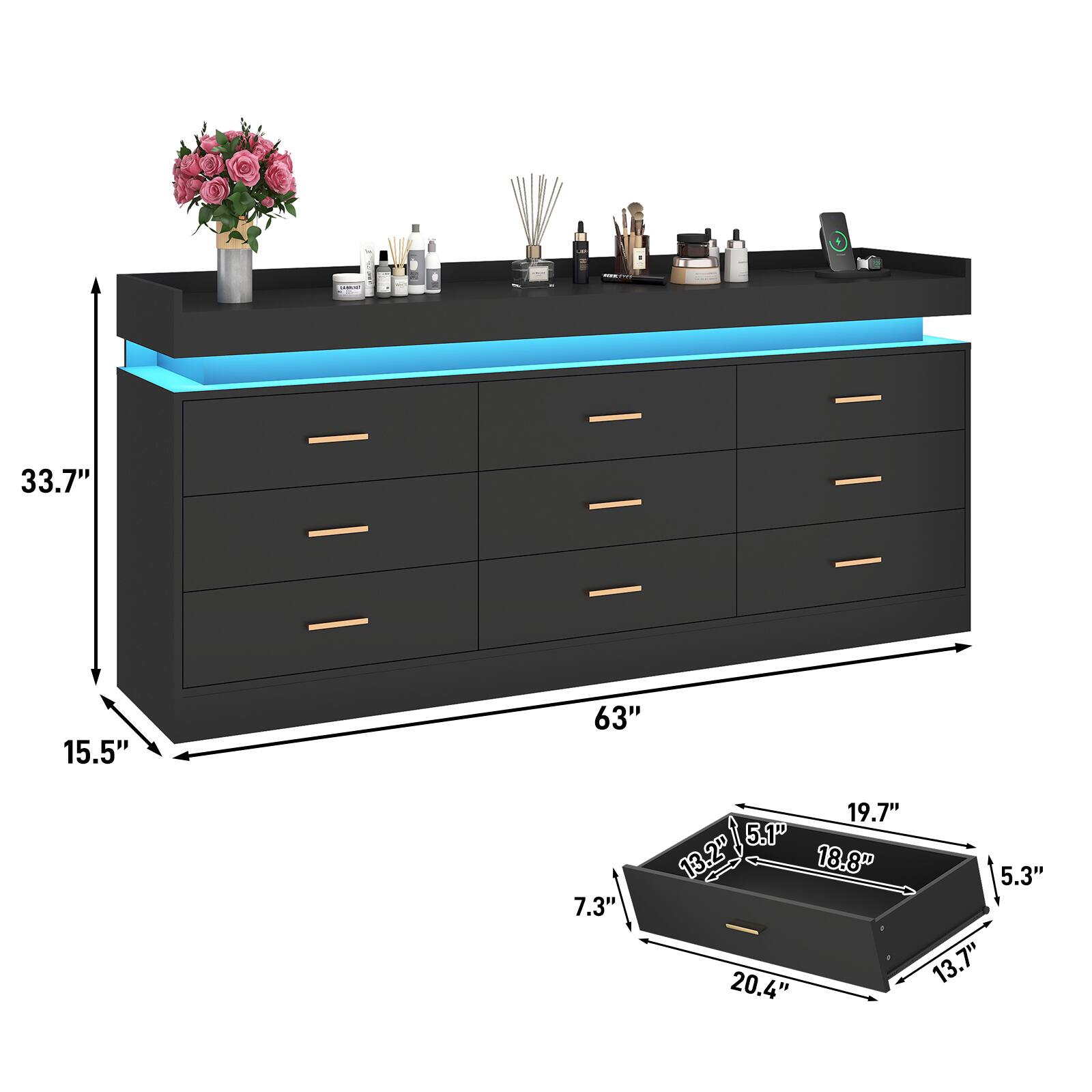 33.7"  
15.5"  
63"  
7.3"  
19.7"  
5.1"  
13.2"  
18.8"  
5.3"  
20.4"  
13.7"