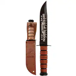 KA-BAR - OEF Afghanistan, USMC, Laser engraved, 7in Fixed Blade, 1095 Cro-Van steel