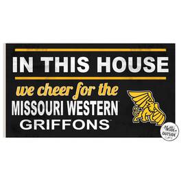 Jardine - Missouri Western State Griffons 11" x 20" Indoor/Outdoor In This House Sign - Black