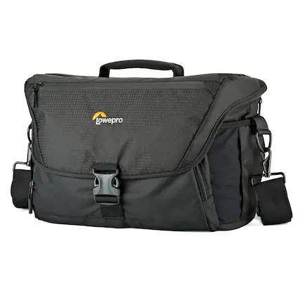 Angle. Lowepro - Nova 200 AW II Messenger Bag - Black.