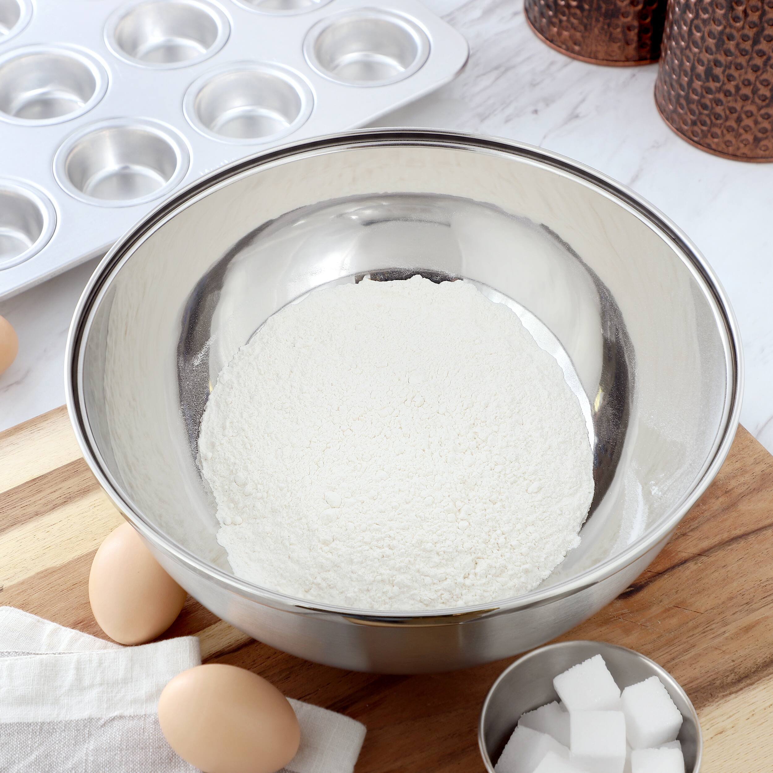 Alt View 4. Oster - Oster Corden 5 Quart Stainless Steel Mixing Bowl in Silver with Nonslip Base.