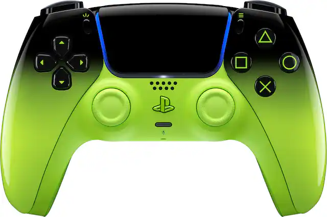 Front. Sony Interactive Entertainment - Sony Interactive Entertainment - DualSense Wireless Controller for PS5, PC, Mac & Mobile - Remix Green.