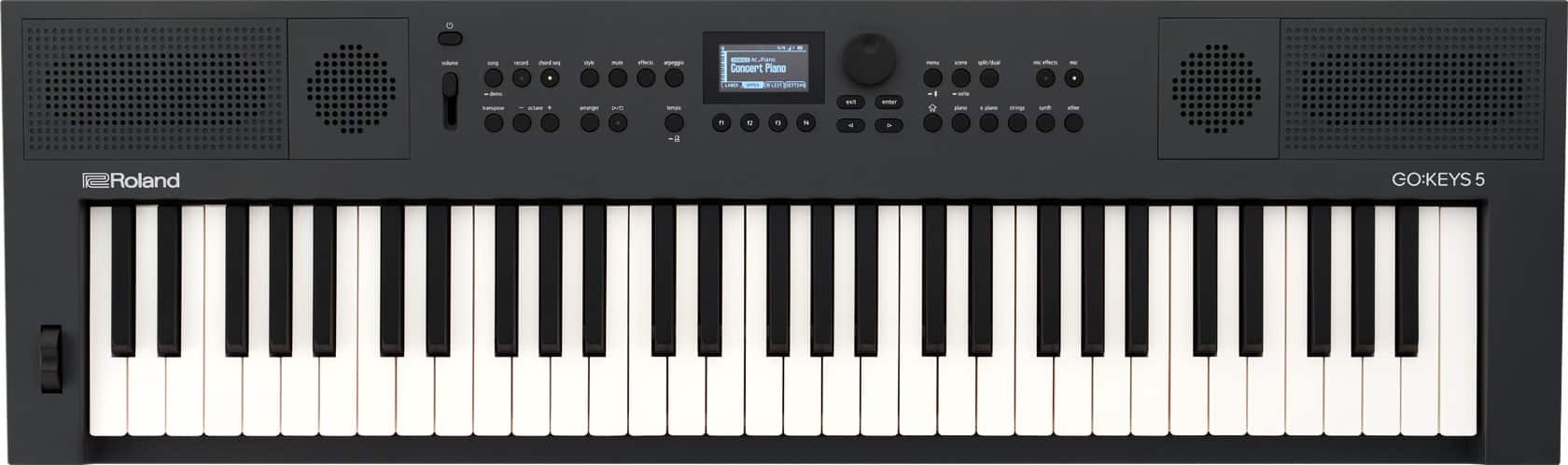 Roland - 61-Key Advanced Digital Keyboard w/ Expanded Sounds, Enhanced Features, Creative Play, Music Production Tools - Graphite