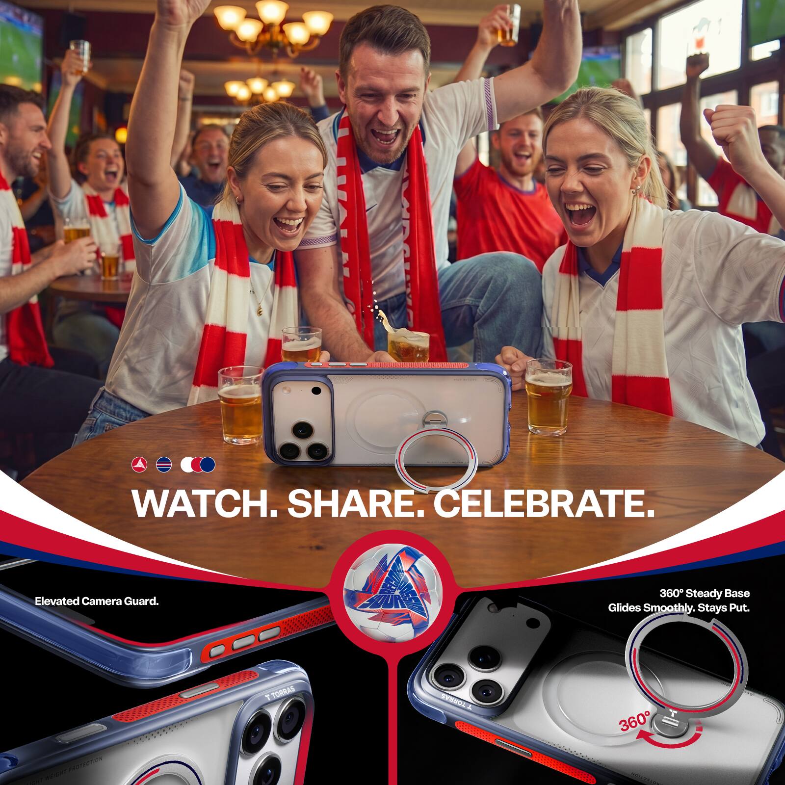 WATCH. SHARE. CELEBRATE.

Elevated Camera Guard.

360° Steady Base Glides Smoothly. Stays Put.