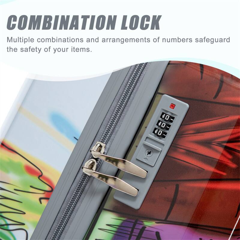 COMBINATION LOCK  
Multiple combinations and arrangements of numbers safeguard the safety of your items.