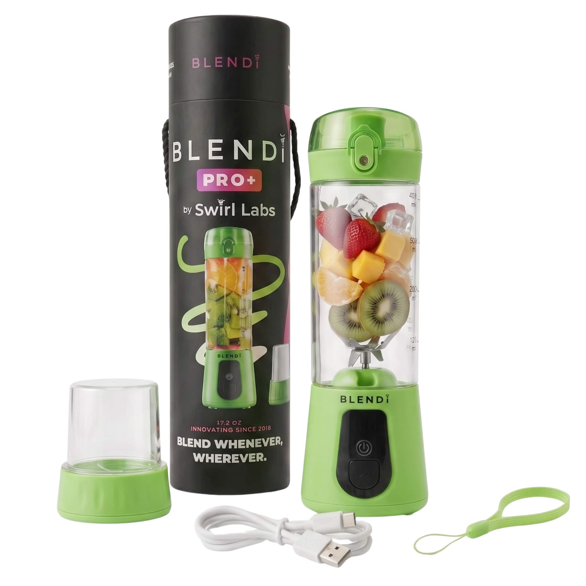 BLENDi - Pro+ 120W 17‑oz Portable Personal Blender for Smoothies & Ice Crushing - Green