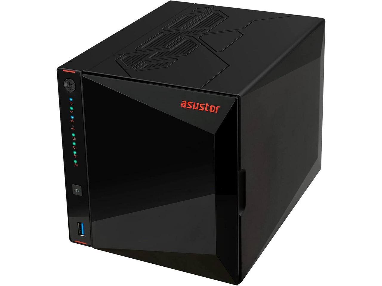Alt View 4. Asustor - Asustor Nimbustor 4 Gen2 AS5404T 4-Bay NAS, 2.0GHz CPU, 2.5GbE, 4GB DDR4, 4 M.2 Slots (Diskless) - Unknown.