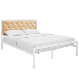 Modway - Mia Vinyl Queen Bed - White