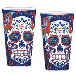 Indigo Falls - Florida Gators Two-Pack 16oz. Dia De Los Muertos Pint Glass Set - Multicolor