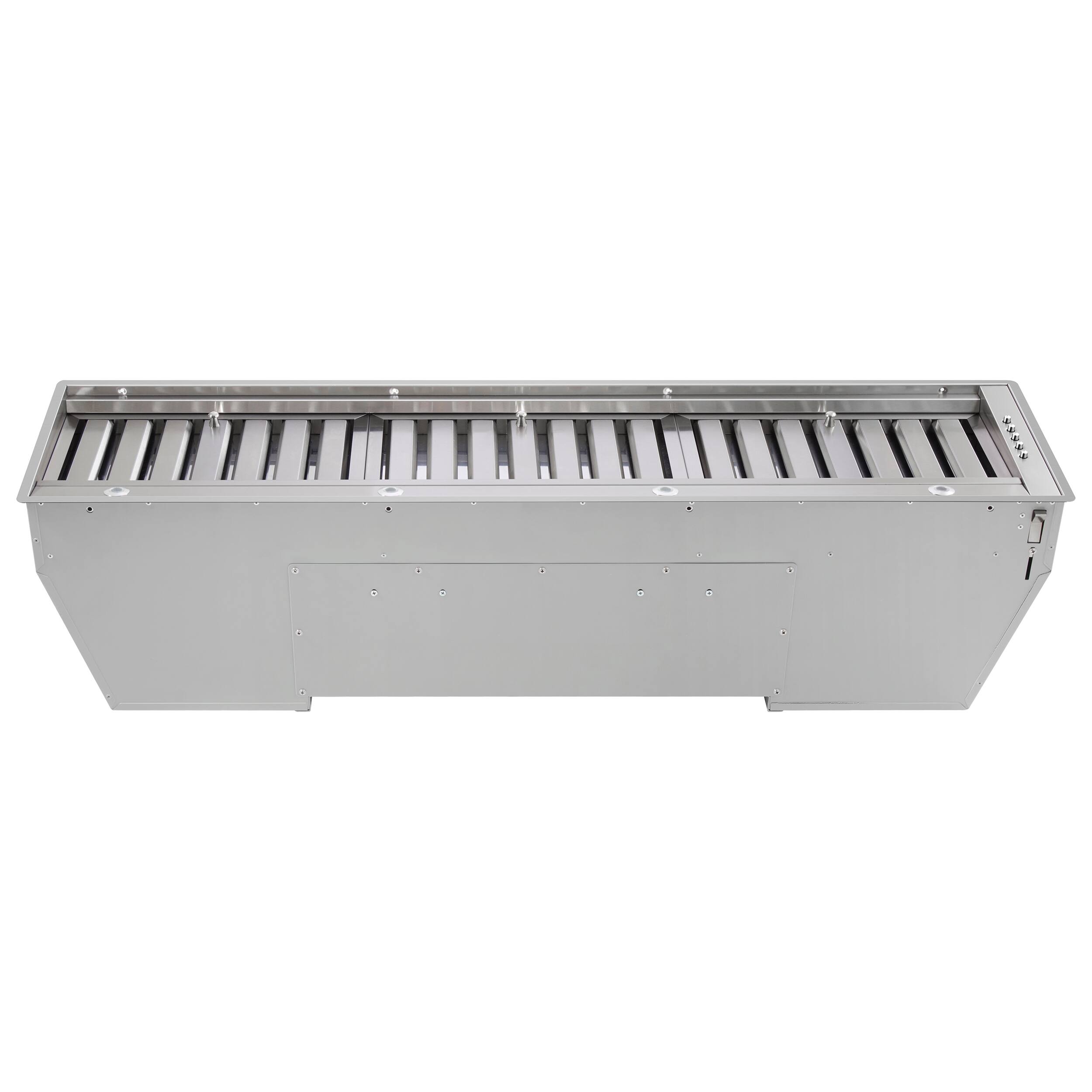 Left. Forno Appliances - Frassanito 48" Recessed Range Hood - Stainless steel.