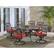 Alt View 12. Hanover - Traditions 7-Piece Dining Set with a 60 In. Round Cast-top Table and Six Swivel Rockers - Alumicast/Red.