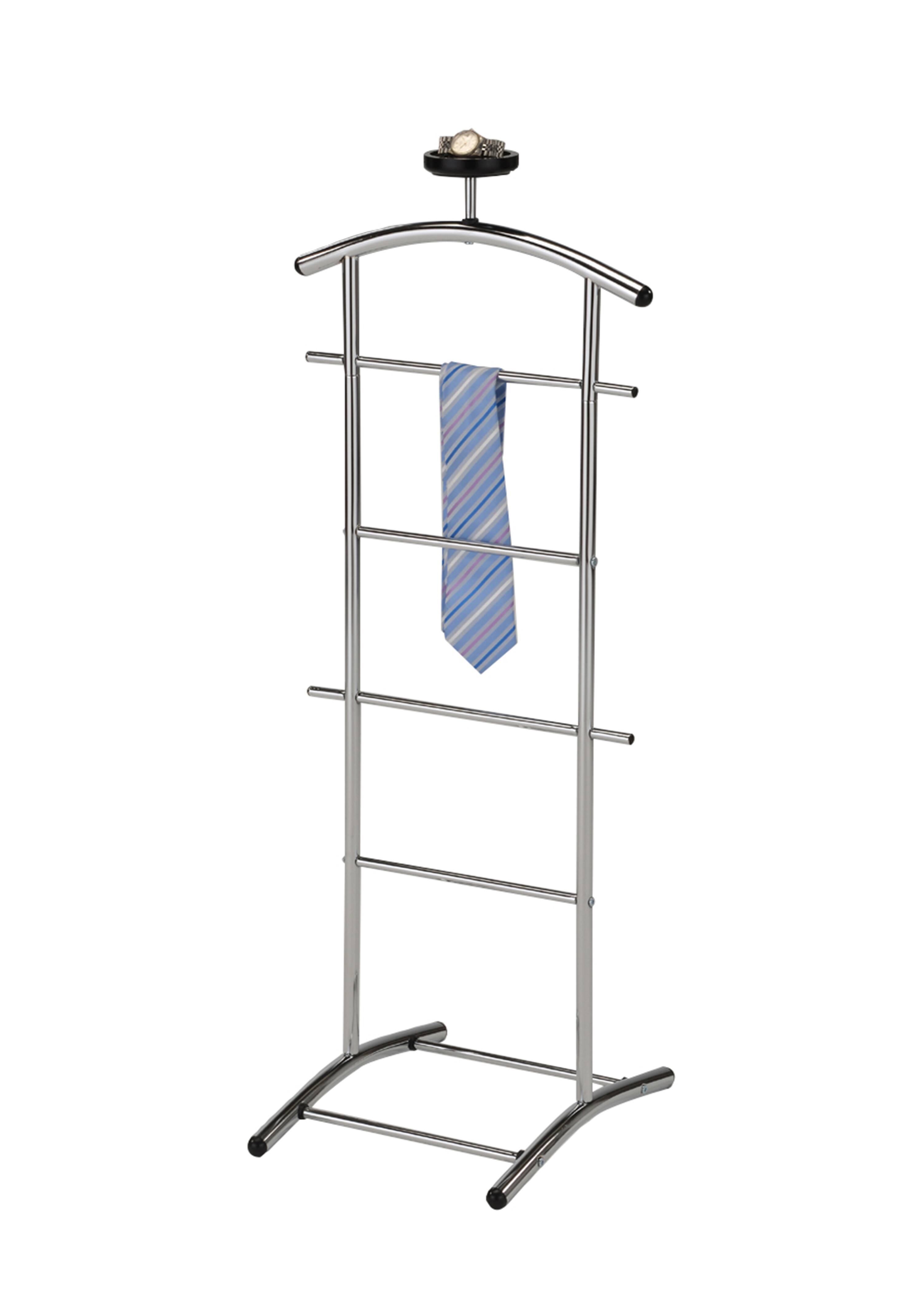 Angle. Kings Brand Furniture - Kings Brand Furniture - Lebedev Metal Suit Valet Stand, Clothes Rack - Silver.