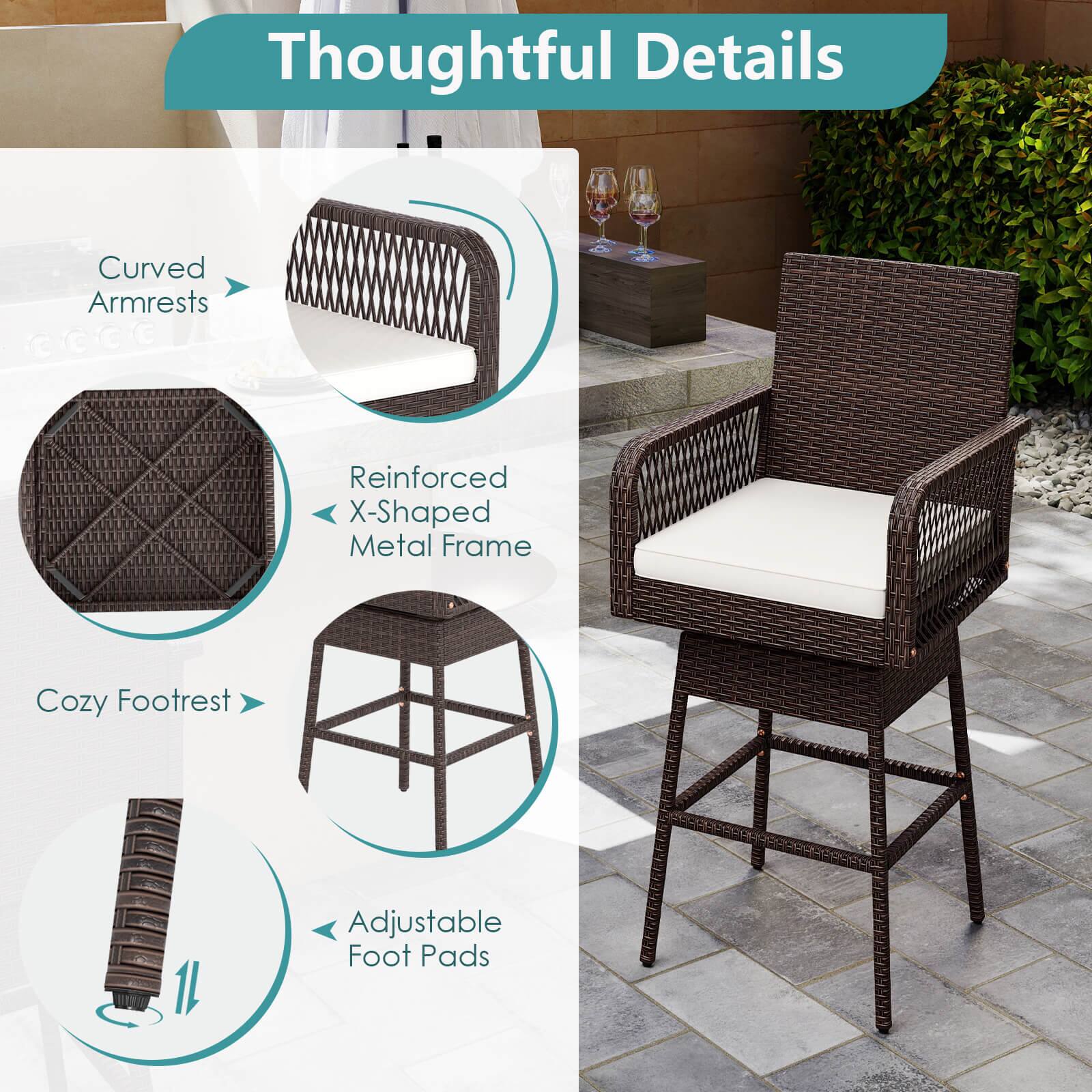 Thoughtful Details

- Curved Armrests
- Reinforced X-Shaped Metal Frame
- Cozy Footrest
- Adjustable Foot Pads