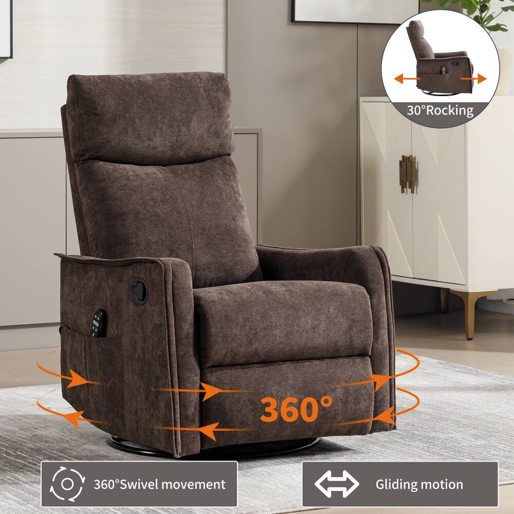 30° Rocking  
360° Swivel movement  
360°  
Gliding motion