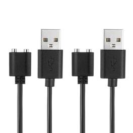 Unique Bargains - Magnetic USB DC Charger Cable, 7mm, 2.6ft, USB, Single Polarity, 2pcs - for Rechargeable Toys & Toothbrush - Black