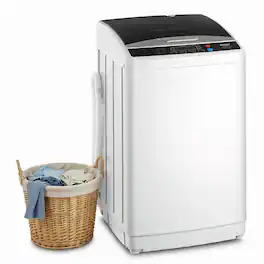 2.3cu.ft Washing Machine, 25lbs. Capacity Portable Washer, 10 Program,5 water levels, with Quick Connect Sink Adapter