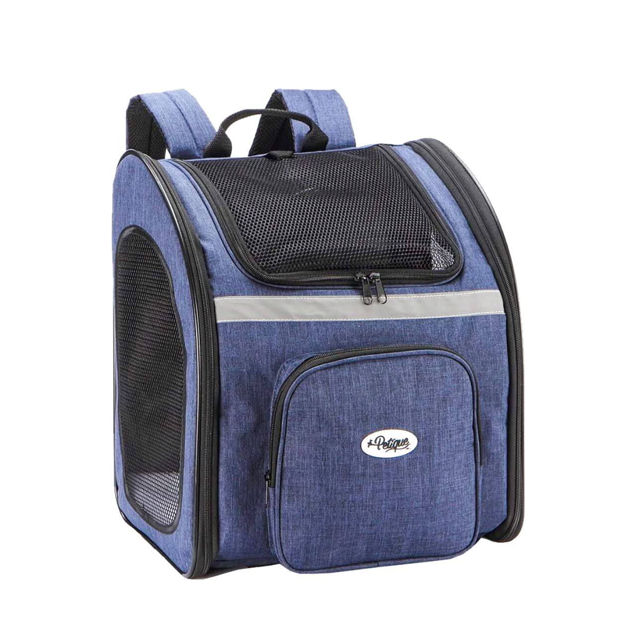 Angle. Petique - Petique Pet Backpacker, Pet Carrier for Small Size Pets, Ventilated Backpack Bag for Cats & Dogs.
